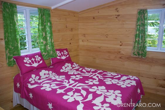 Main Bedroom view of Arorangi Retreat rental homes, Rarotonga, Cook Islands