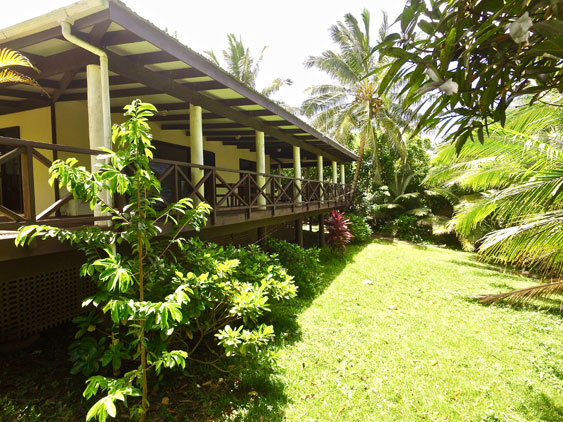 The house itself is surrounded by trees of Rarotonga's national flower the Tiare Maori