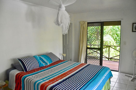master bedroom at Kite Moana, Rarotonga, Cook Islands