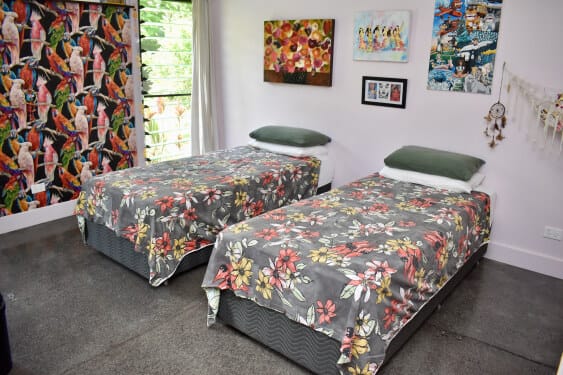 Bedroom 3 with 2 king singles