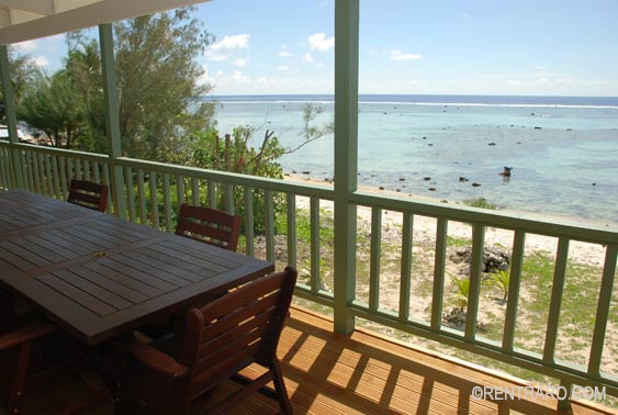 Marino’s large covered balcony runs the whole length of the house