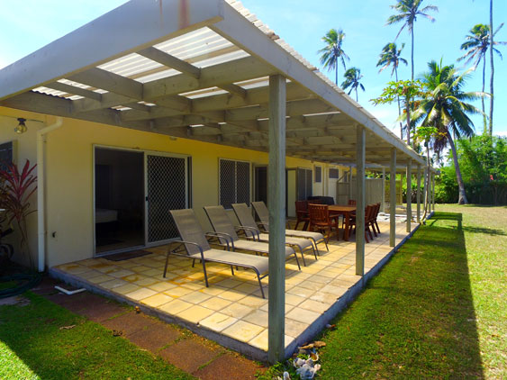 There's a massive covered veranda ideal for outdoor dining