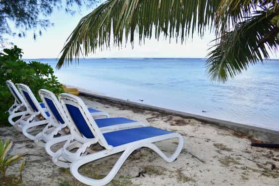 lounges looking at the lagoon
