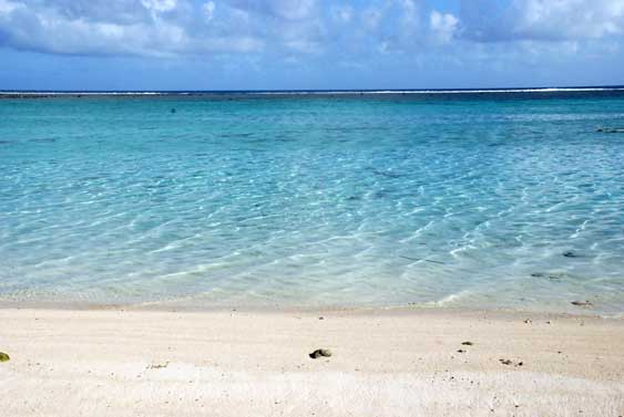 Aroa Lagoon and Beach just a three minute walk down the road