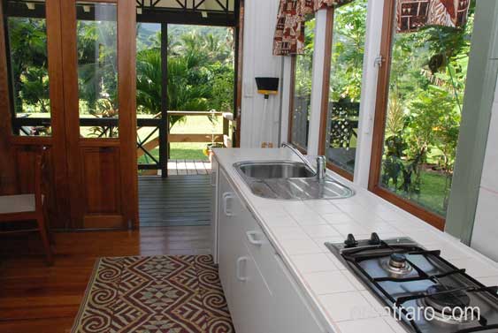 kitchen area with sink and gas stovetop