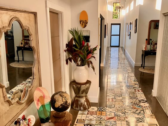 Hallway with imported turkish tiles