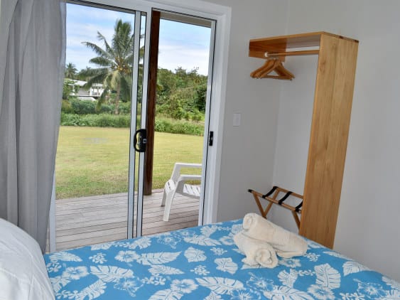 both bedrooms have sliding doors to the veranda