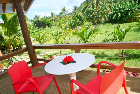 Lyas Bungalows offer sheltered privacy and stunning tropical mountain views.