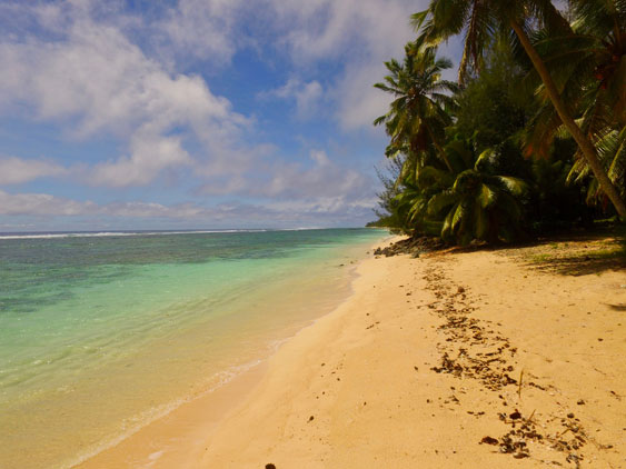 The beach is sandy, and seems always deserted, swimming and snorkeling is best at high tide.