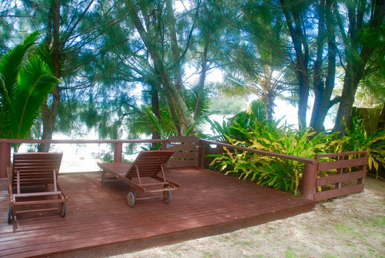 loungers overlook the lagoon