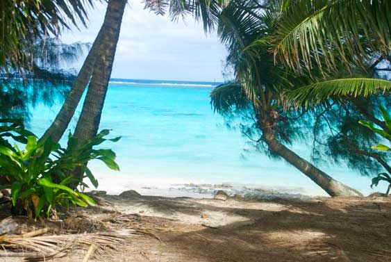 across the road, a stunning white sandy beach, Paere House, Rarotonga