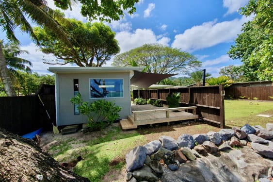 Beachfront view of house