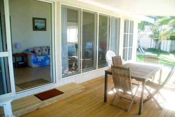 Another view of the veranda at Torea, Muri, Rarotong, Cook Islands