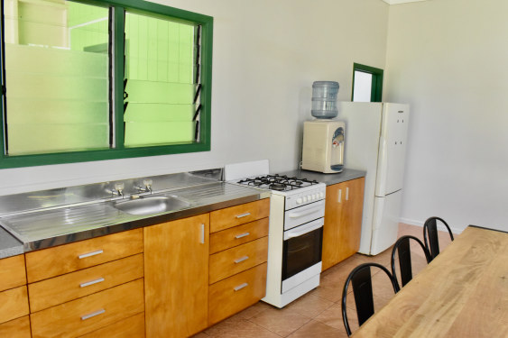 roomy kitchen